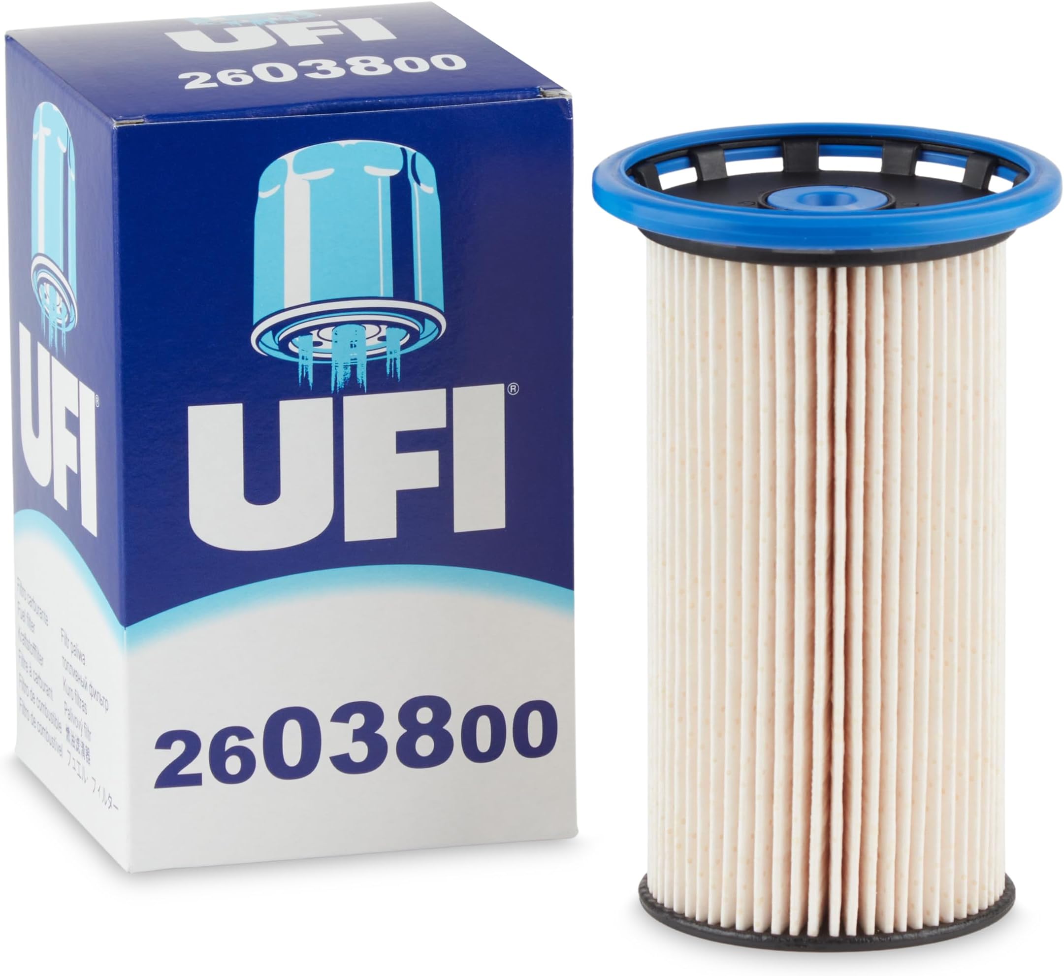 UFI Filters, Fuel Filter 26.038.00, Replacement Fuel Filter, Suitable for Cars, Applicable to Various Models such as Audi, Seat, Skoda, and Volkswagen