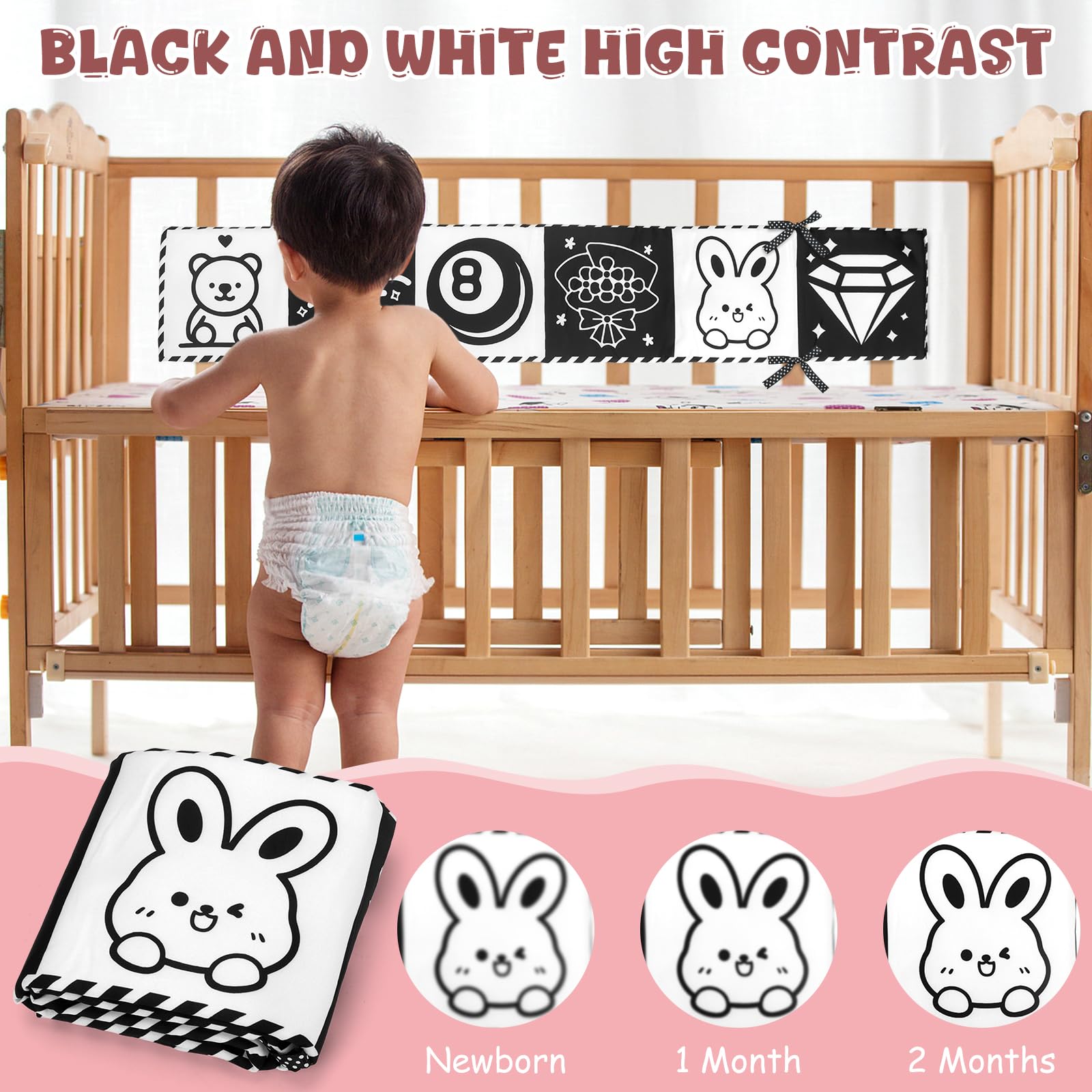 Regalo para recién nacidos, set de regalo para niñas, libro sensorial, manta para bebé, calcetines envolventes, sonajeros, baberos, tarjetas de hitos, regalo de nacimiento del bebé, fiesta de bebé