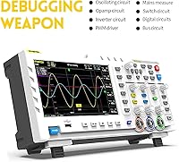 Vista 5 de FNIRSI Osciloscopio 1014D 2 en 1 Osciloscopio Digital DDS Generador de Señal, Sonda de Alto Voltaje 100X, 2 Canales 100Mhz Ancho de banda 1GSa/s