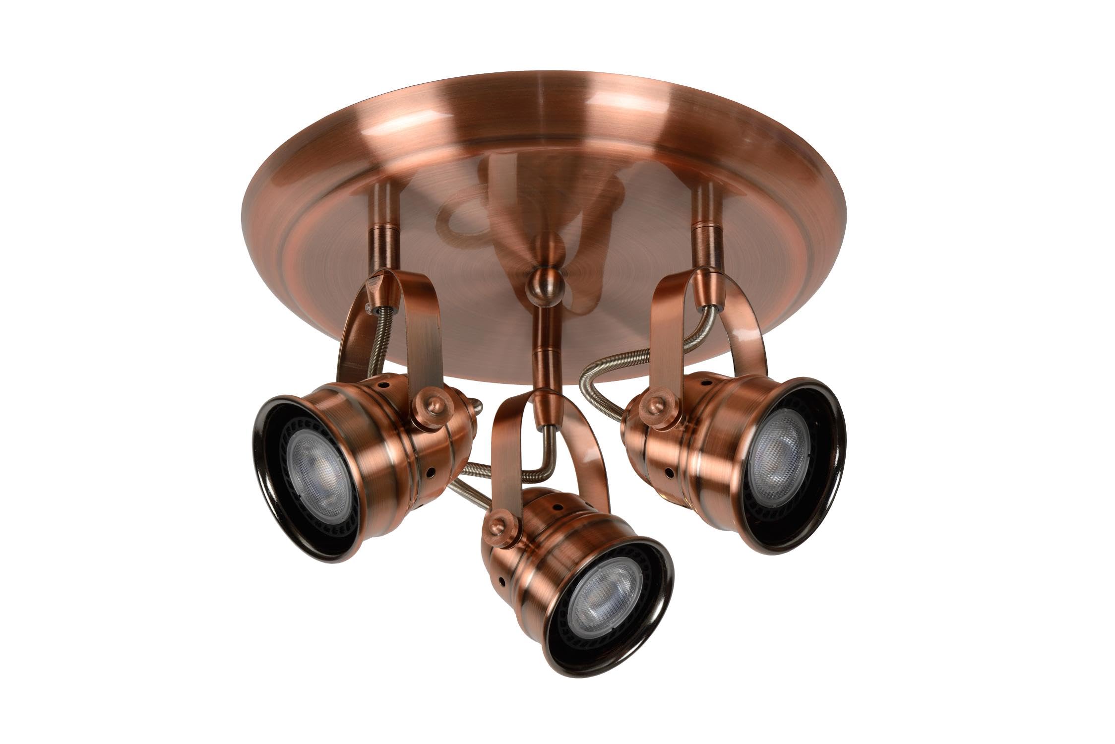 Lucide RIDE-LED Deckenstrahler – 2x5W, Dimmbar, 3000K Warmweiß, GU10, In Kupfer-Optik