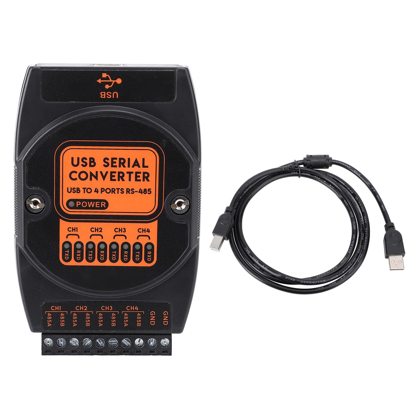 USB to 485 Serial Port Converter Independent 4 Way COM Converter Cable Industrial Grade Isolation with 1500V ESD Guard 600W for Industrial Use