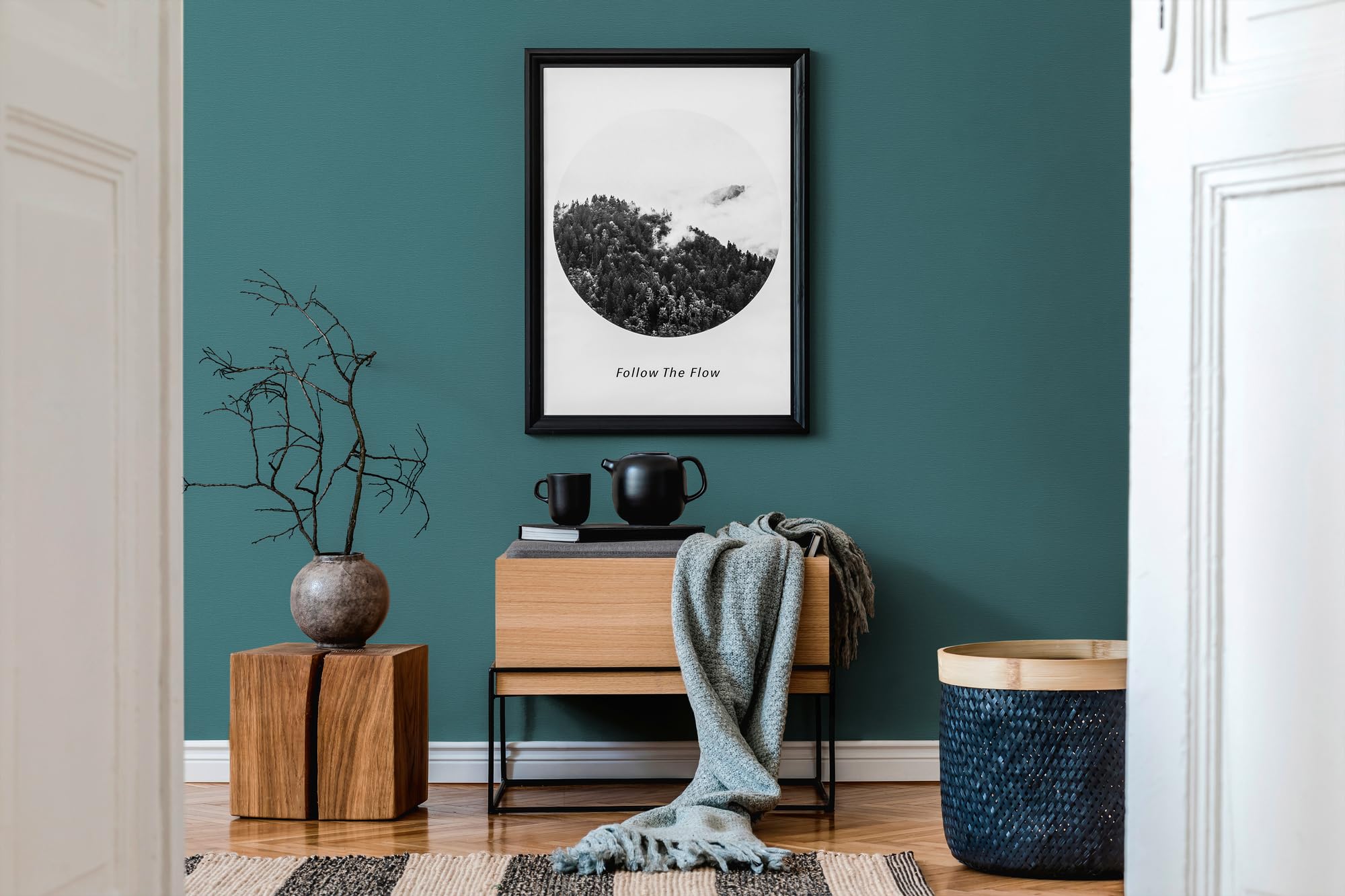 A.S. CRÉATION Voorgelijmd Vliesbehang 78491-1 Designdrop bloemen groen blauw lichtroze kopen