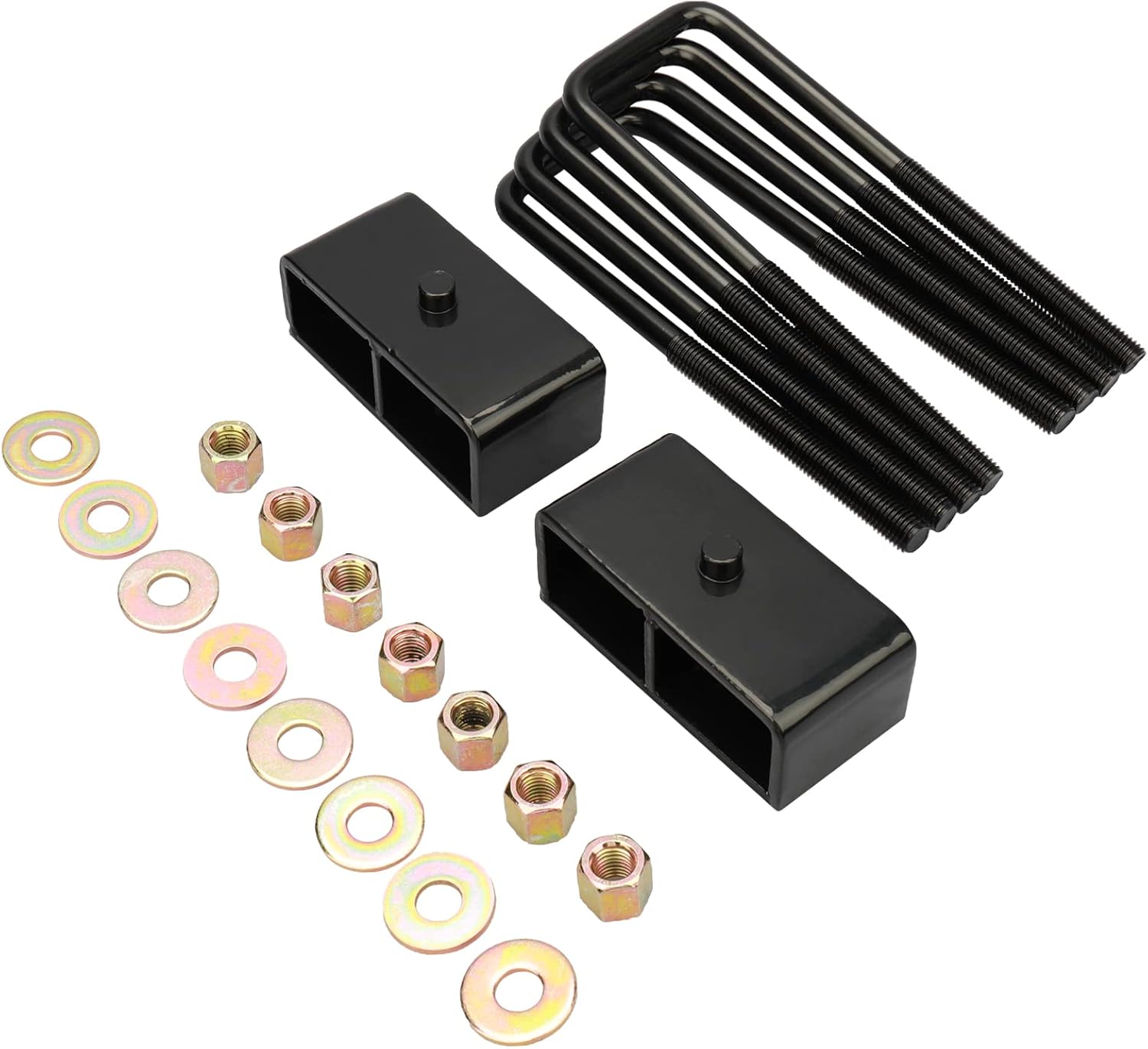 IRONTEK 3 in Front and 2 in Rear Leveling lift kits Fit for Chevrolet 2007-2024 Silverado 1500, for GMC 2007-2024 Sierra 1500 3" Front Lift Spacers and 2" Rear Lift Blocks
