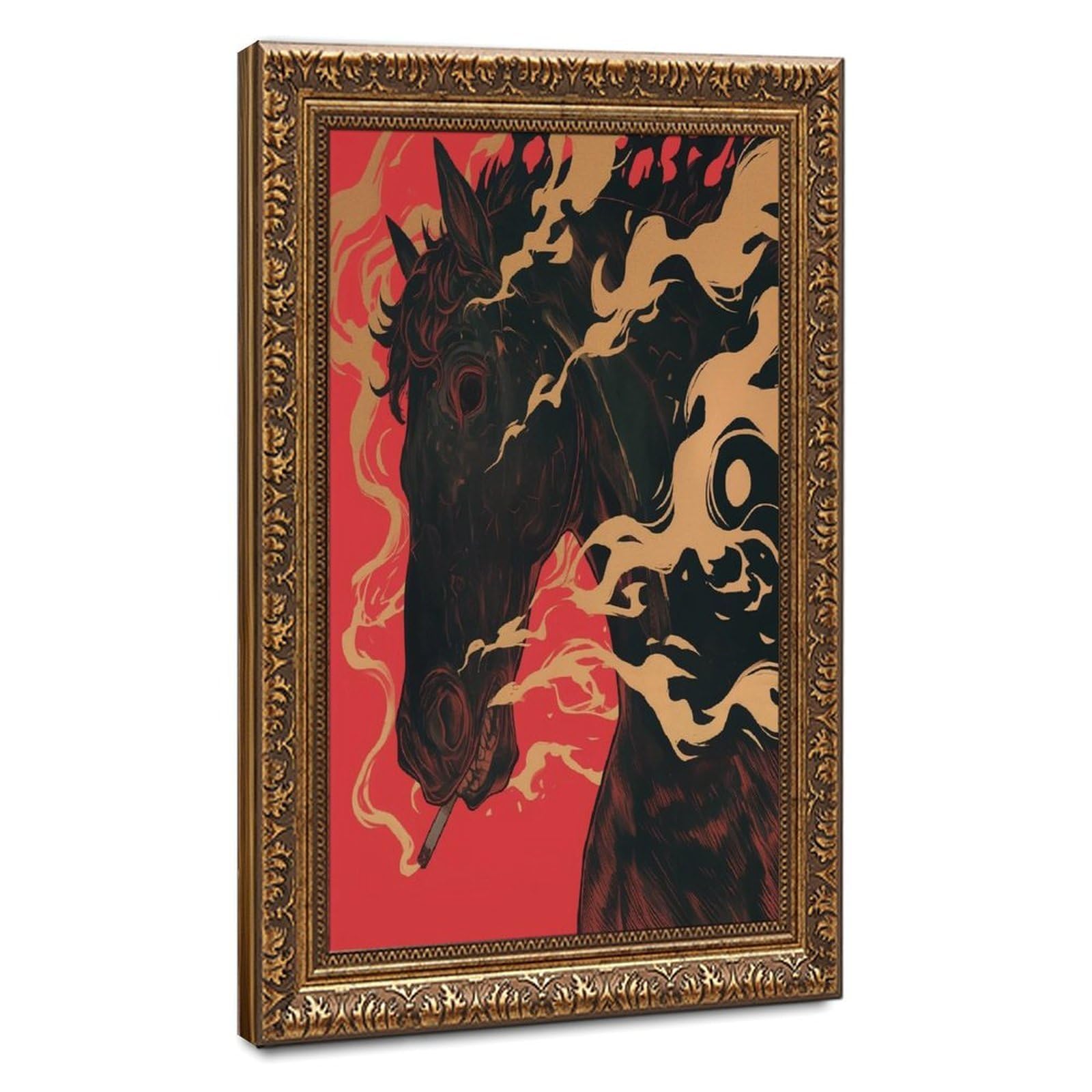 Bareronor Interesting Abstract Horse Canvas Poster Bedroom Decor Landscape Office Room Decor Gift 20" L X 30" W