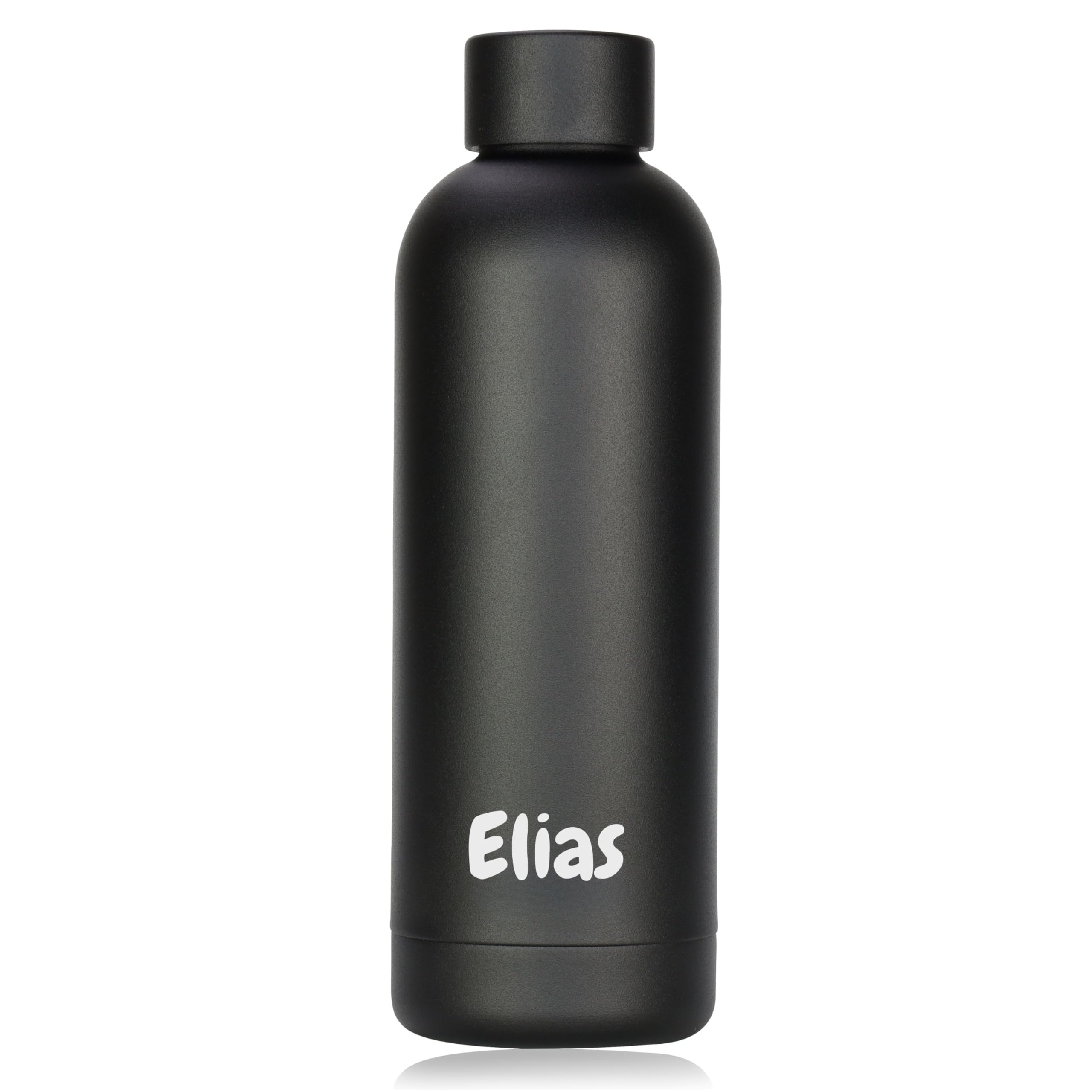 Milu Borraccia Termica 1L - Acciaio Inox Bottiglia isolata Senza BPA Bottiglia d'Acqua a Tenuta stagna per Sport, Bicicletta, Yoga Mantiene Caldo per 12 Ore/Freddo 24 (Incisione, 1000ml)