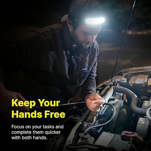 Miniatura 6 de LumiLight Lumi - Linterna frontal LED recargable, luz LED con banda para la cabeza, lámpara de cabeza de haz ancho de 230 con sensor de movimiento