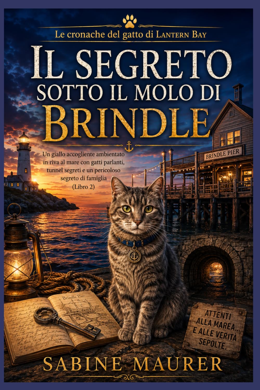 Il segreto sotto il molo di Brindle: Un giallo accogliente ambientato in riva al mare con gatti parlanti, tunnel segreti e un pericoloso segreto di ... 2) (Le cronache del gatto di Lantern Bay)
