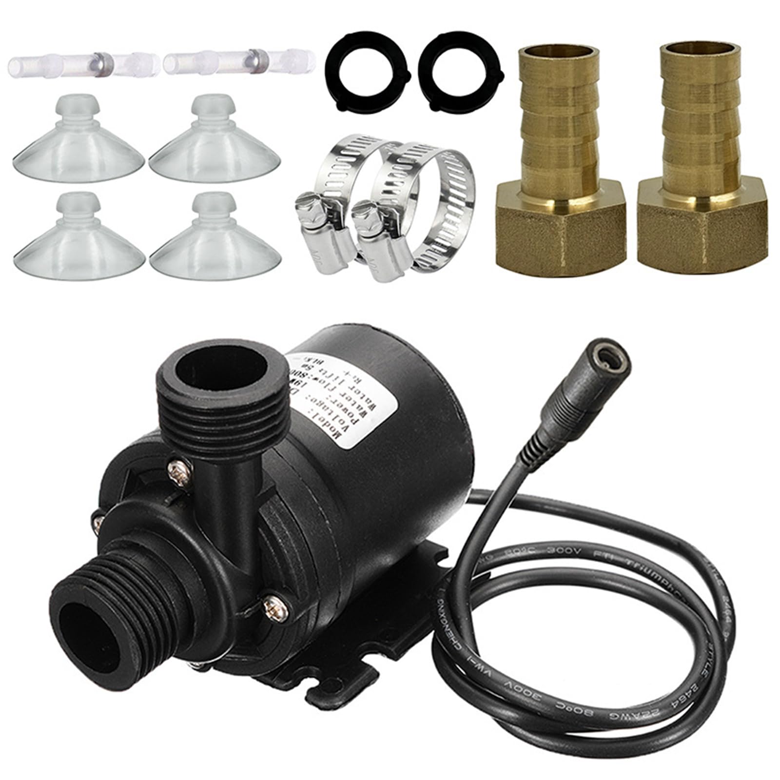 Brushless Motor Submersibles Pumps Quiet Operate 12V Water Transfer for Aquariums Garden Fountain Water Transfer