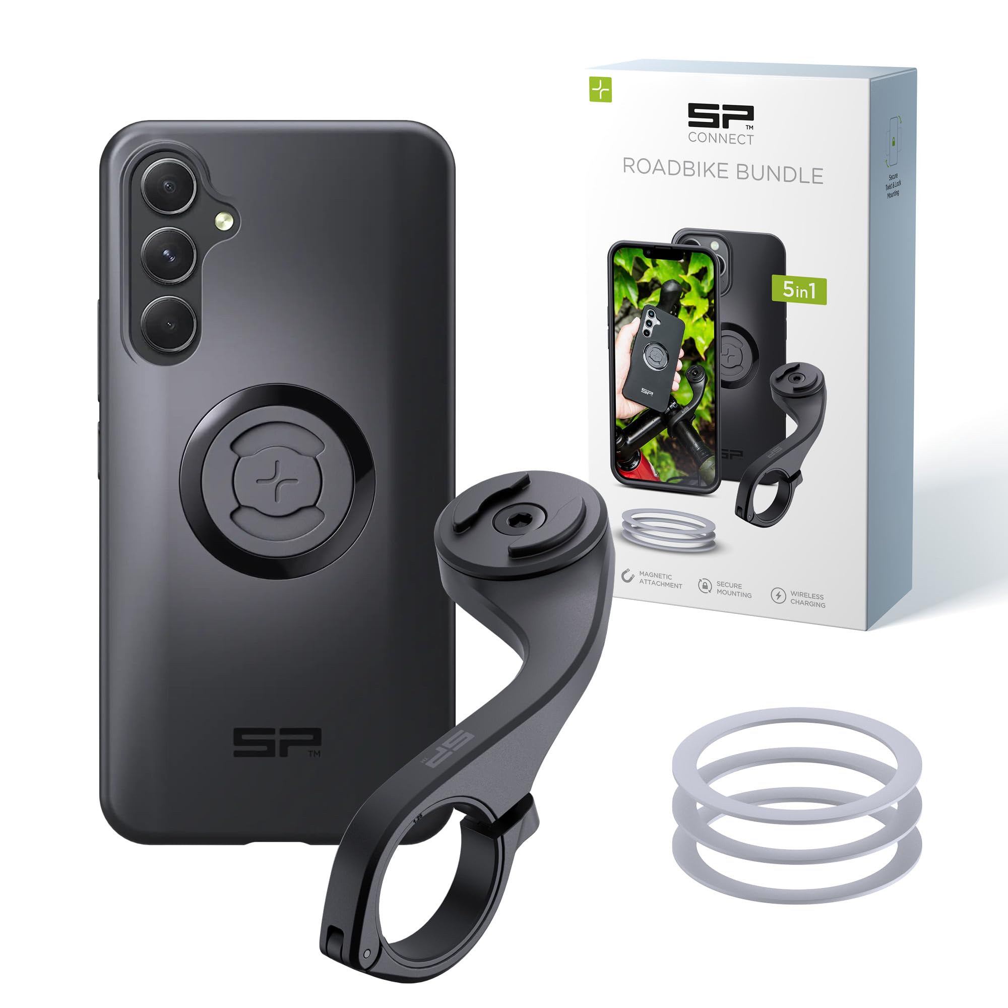 SP CONNECT Road Bike Bundle | SPC+ | Compatible con Samsung A54 | Soporte para teléfono móvil para bicicleta de carretera | Soporte para teléfono móvil