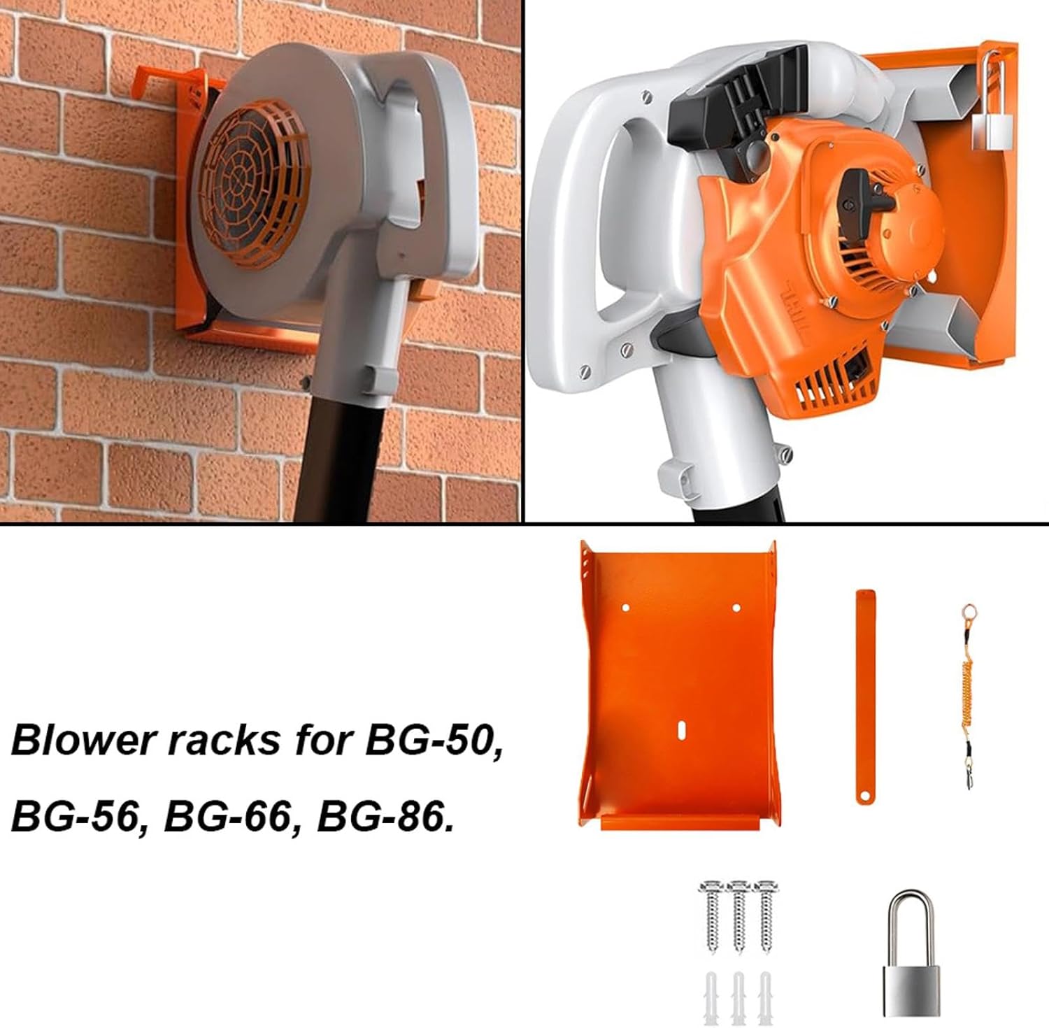 Handheld Blower Holder Mount Rack Wall-Mount Leaf Blower Rack Saving Space for Garage Wall Storage