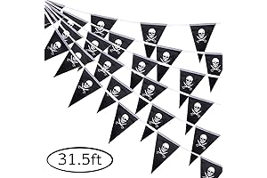 Whaline Halloween Pirate Flag Bunting