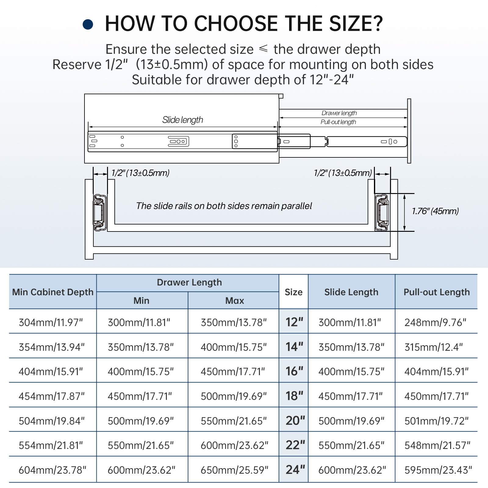 Soft Close Drawer Slides - Quiet & Heavy Duty -3 Soft Close Drawer Slides - Quiet & Heavy Duty -3