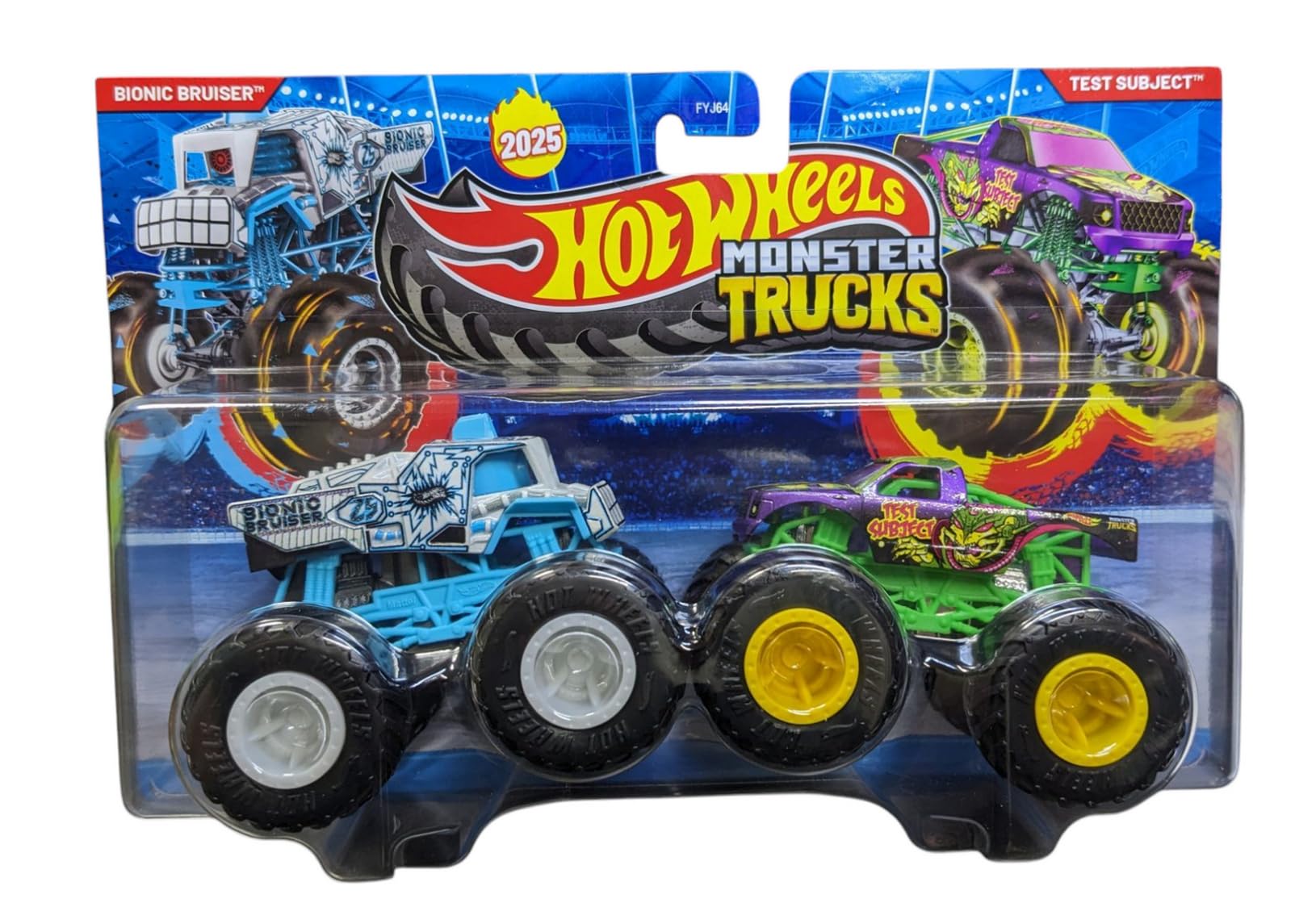 Hot Wheels Bionic Bruiser Vs Test Subject Demolition Doubles Monster Trucks 2025 1:64 Scale 3+ Ages - Multicolor-image-45