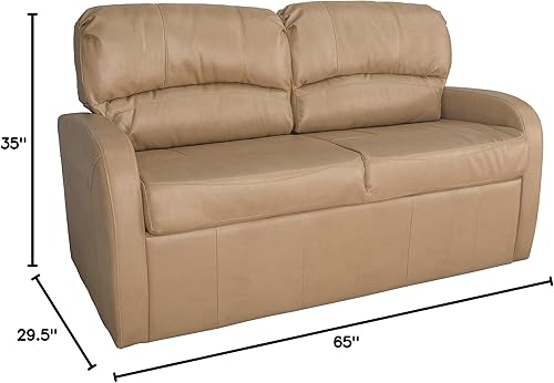 Miniatura 2 de RecPro Charles - Sofá cama de 65 pulgadas con cuchillos Jack con brazos, muebles de autocaravana, abrazador de pared cero (café)