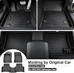 Floor Mats for 2025 2024 2022-2023 VW Volkswagen Taos TPE All Weather Protection 2 Rows Car Floor Liners Accessories Black