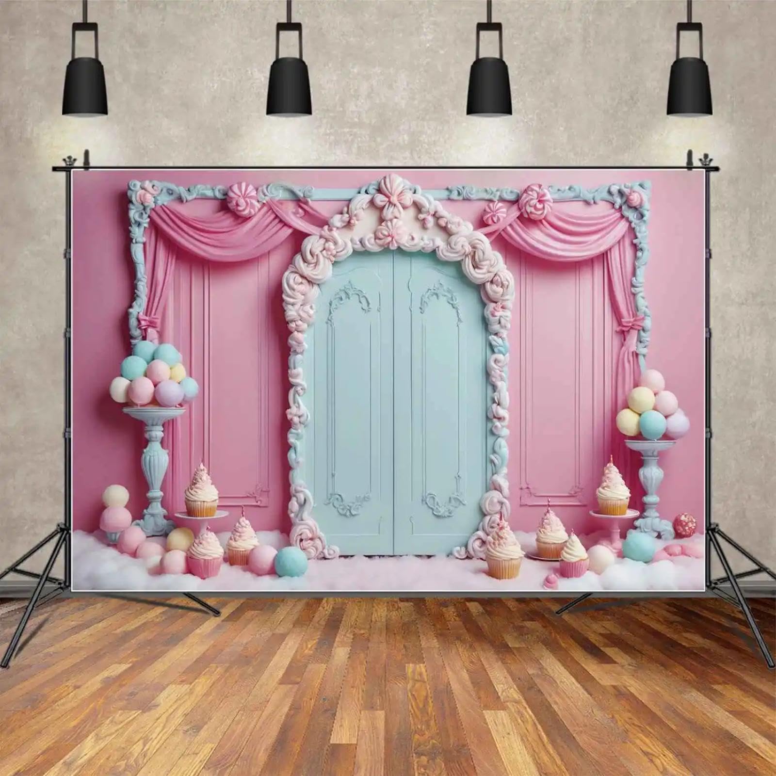 Sfondo Baby Shower Shooting Props Segno Principessa Dei Bambini Compleanno Banner Sfondo Decorazioni Porta Rosa 300x200cm