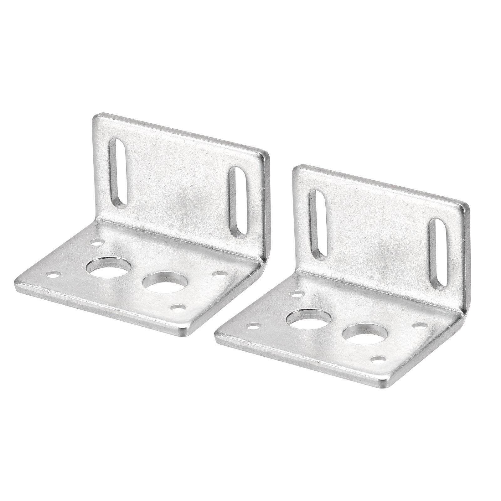 Tool parts Motor Bracket Motor Holder 30x46x38mm Silver Tone for Worm Gear Motor 2pcs