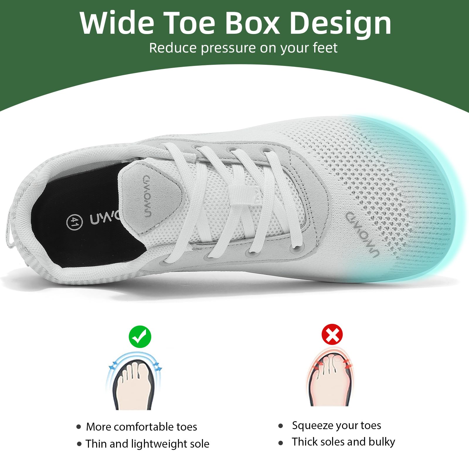 Barefoot Femme Chaussure Minimaliste Homme,Chaussures de Fitness Antidérapant Respirant