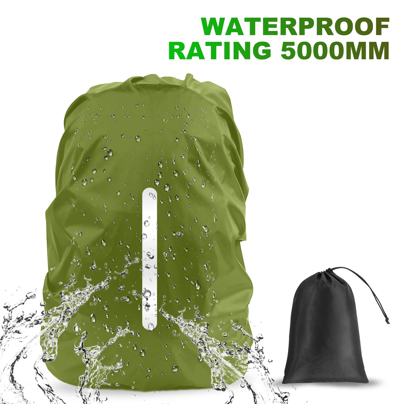 LAMA 2 Pack Waterproof Rain Cover for Backpack, Reflective Rucksack Rain Cover for Anti-dust/Anti-Theft/Bicycling/Hiking/Camping/Traveling/Outdoor Activities