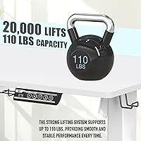 Vista 35 de SHW - Escritorio de pie eléctrico de altura regulable con memoria - 48 x 24 pulgadas, marrón rústico