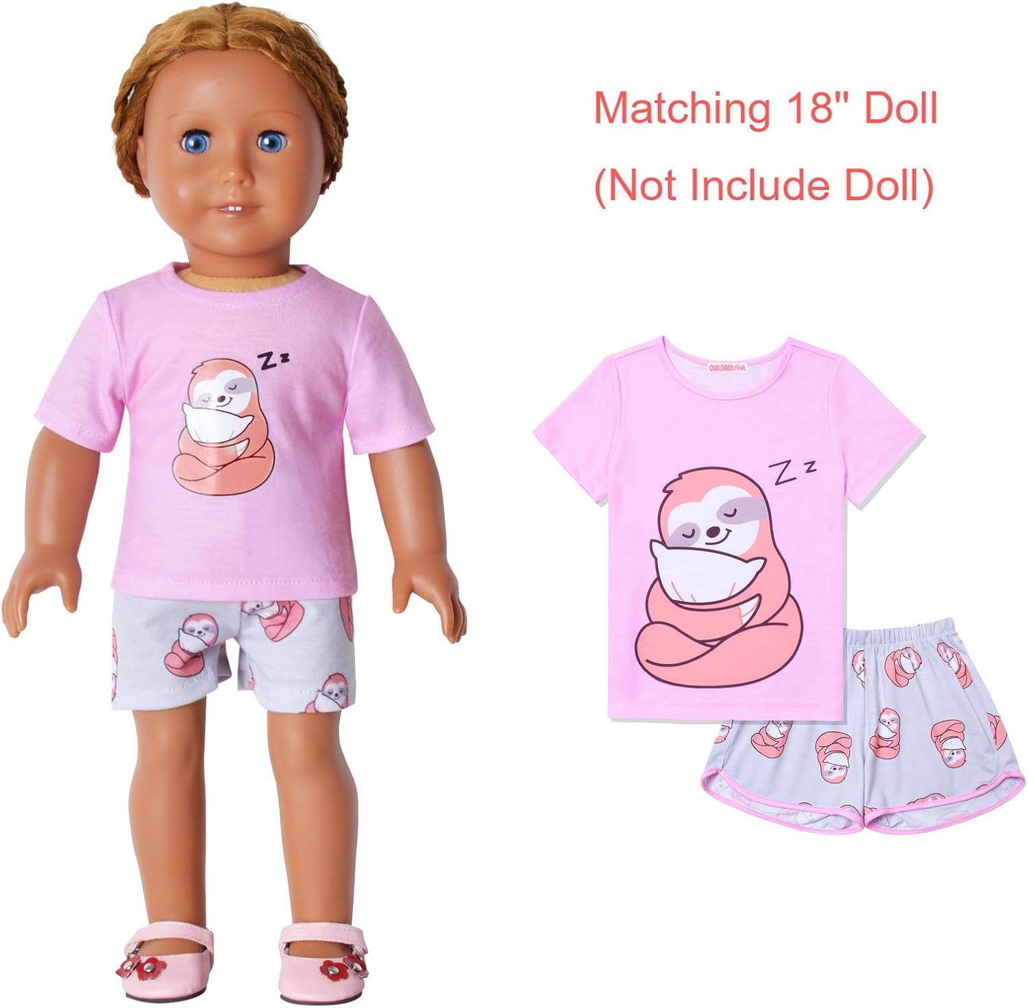 CHILDRENSTAR Matching Girls&Dolls Pajamas Summer Pjs Set Short Sleeve Sleepwear - Image 6