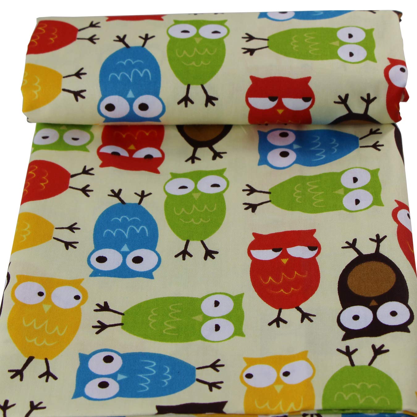 Aufodara Baumwollstoff Meterware – 100 X 150 Cm, 100% Baumwolle, Grau-Weiß Rundemuster, Zum Nähen & Basteln