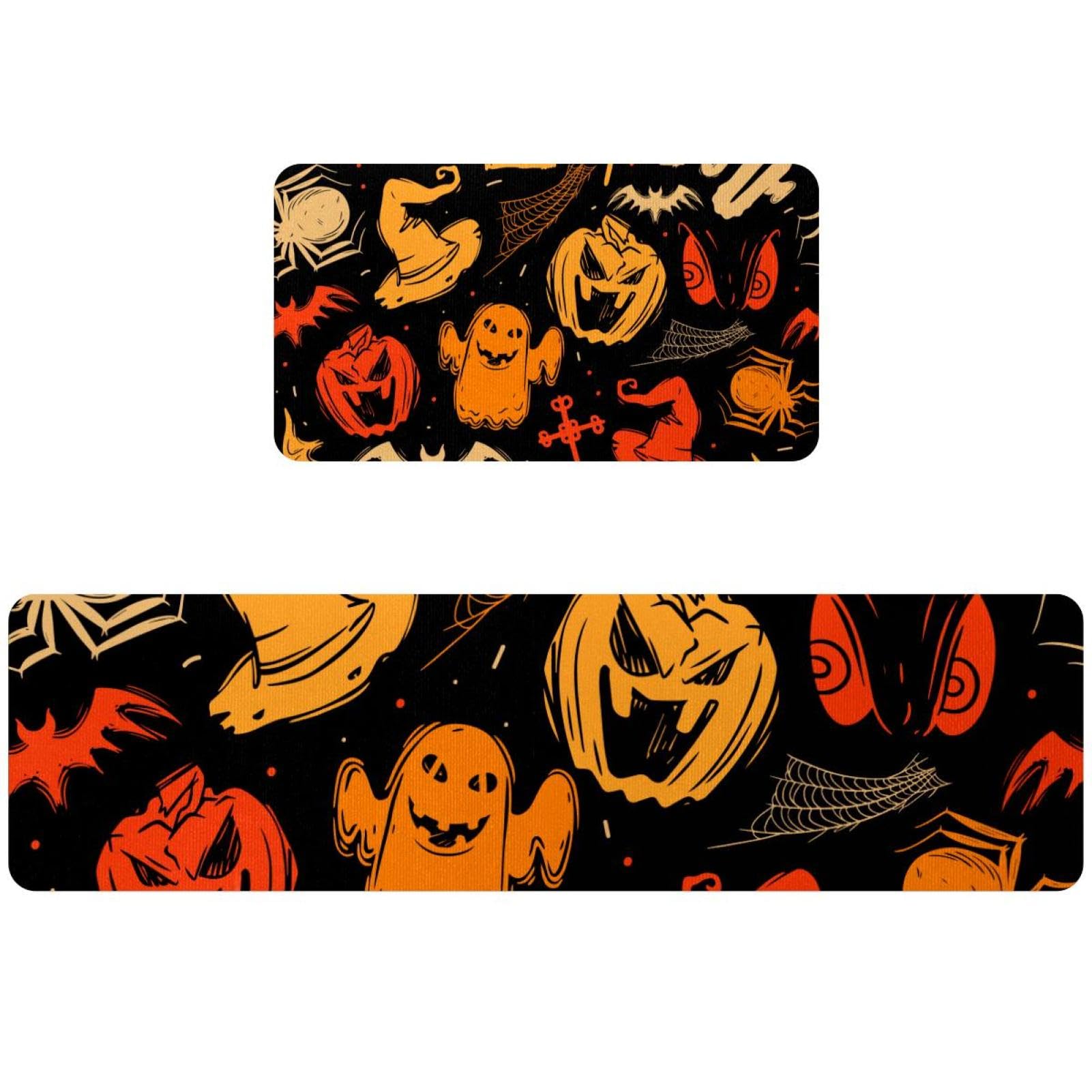 Alfombrillas de cocina de Halloween absorbentes y lavables para decorar tu cocina en otoño