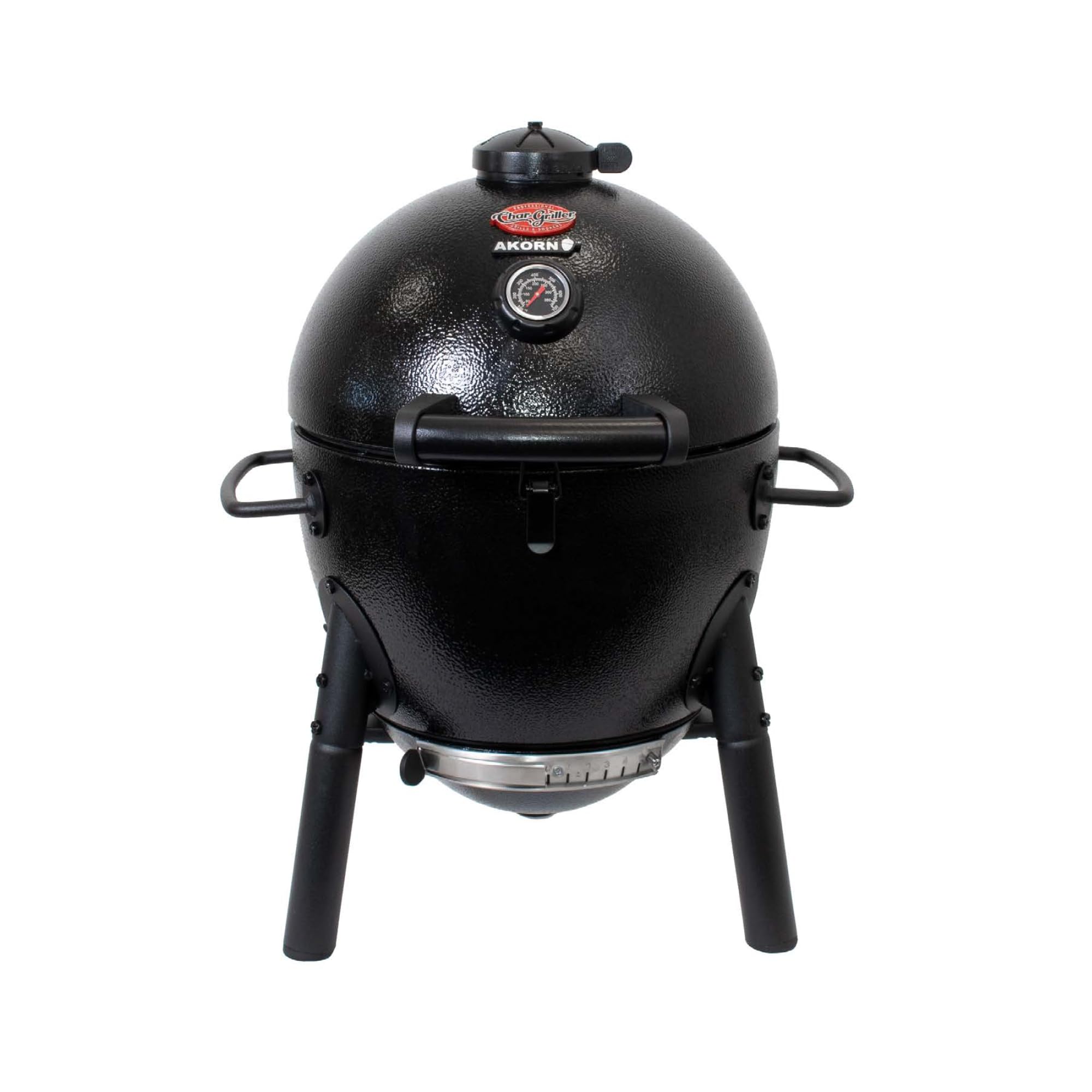Char-Griller E6714 AKORN Jr. Kamado, Barbecue Portatile a carbonella con Cenere