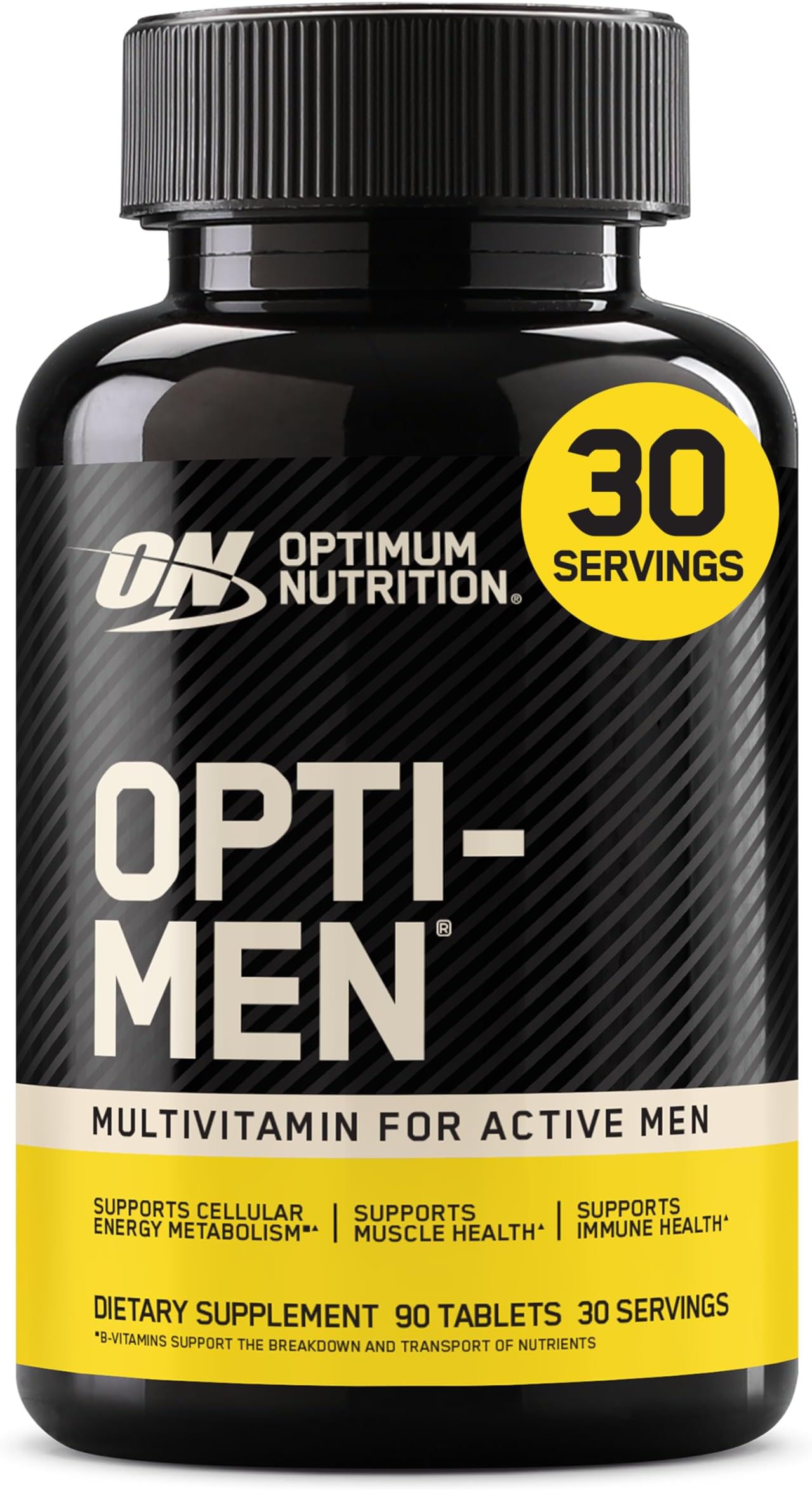 Optimum Nutrition (ON) Opti-Men, Vitamin C, Zinc and Vitamin D, E, B12 for Immune Support Mens Daily Multivitamin Supplement - 90 Count