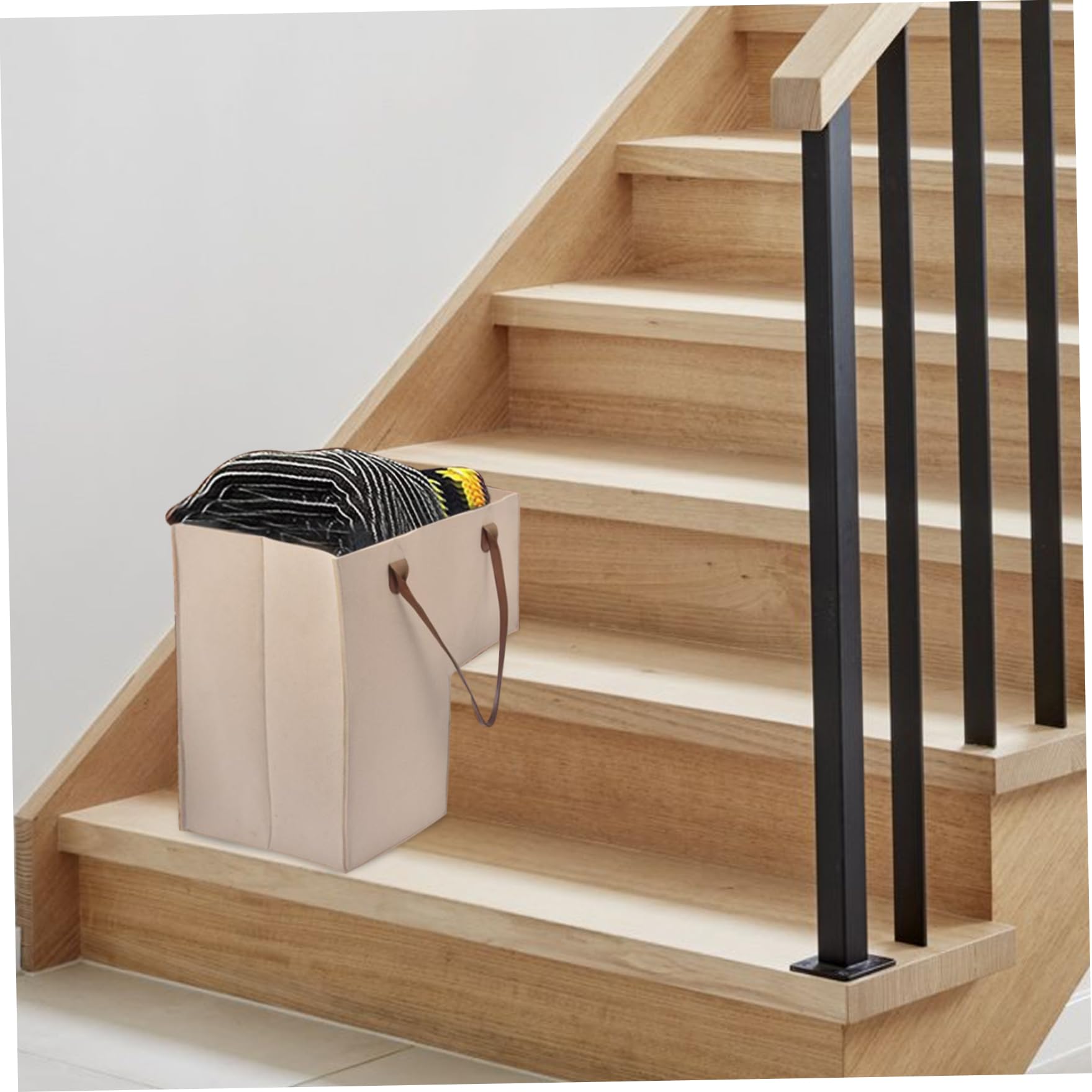 Cestas para escaleras, cestas plegables para escaleras, para escaleras de madera, 16,5 x 16,5 x 9,8 cm