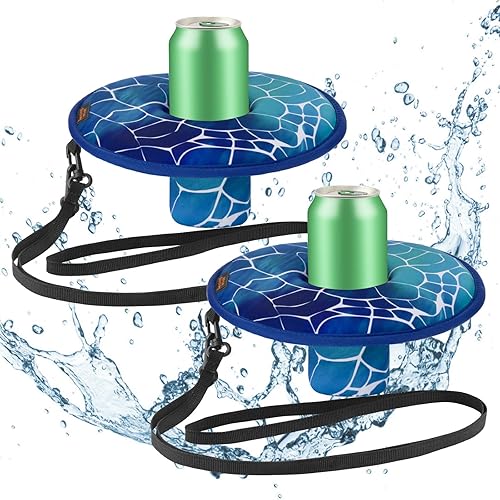 Desing Wish Soporte flotante para bebidas de neopreno para piscina, flotadores para tazas de piscina, para latas de bebidas, tazas, botellas,