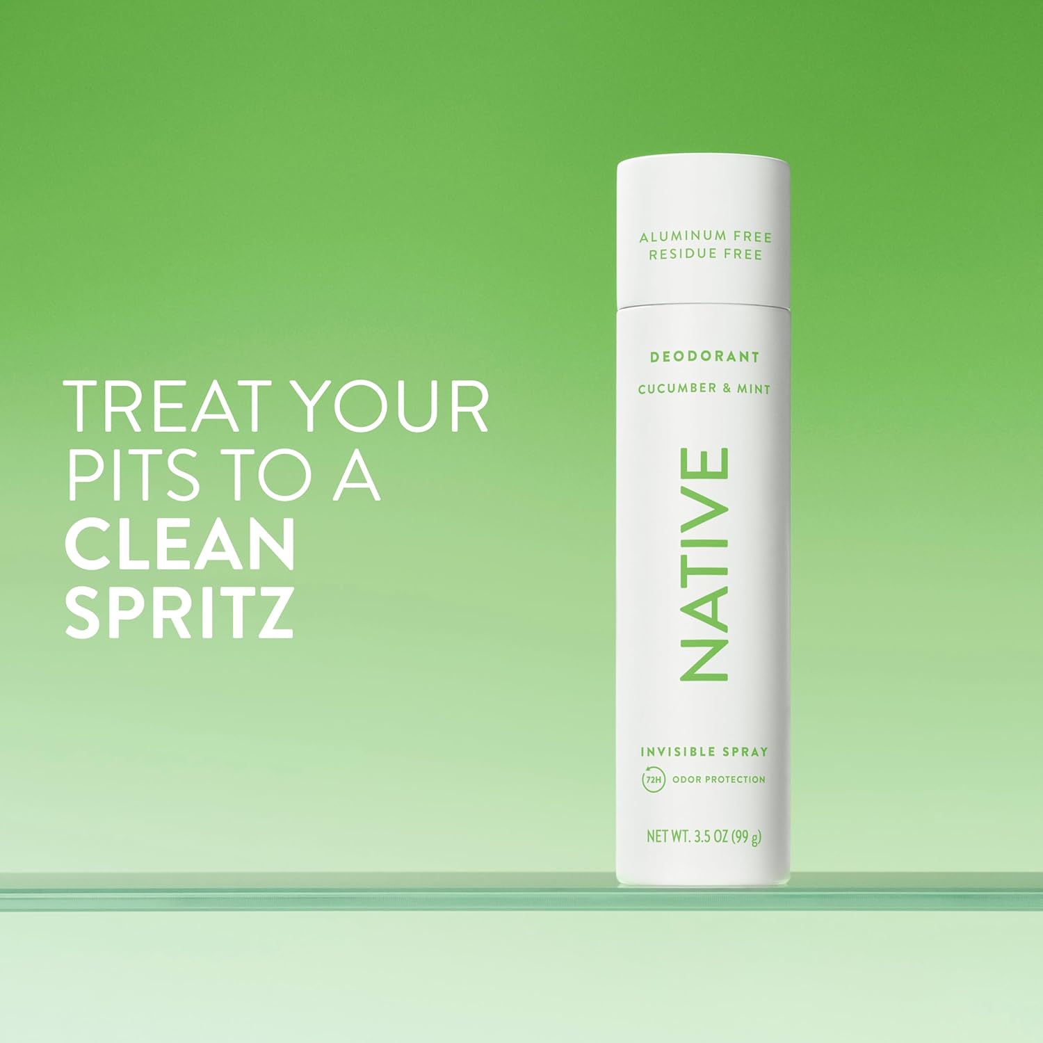 Native Deodorant & Body Spray Contains Naturally Derived Ingredients | Deodorant for Women and Men, All Day Odor Protection, Aluminum and Hydrocarbon Propellant Free | Cucumber & Mint - Image 2