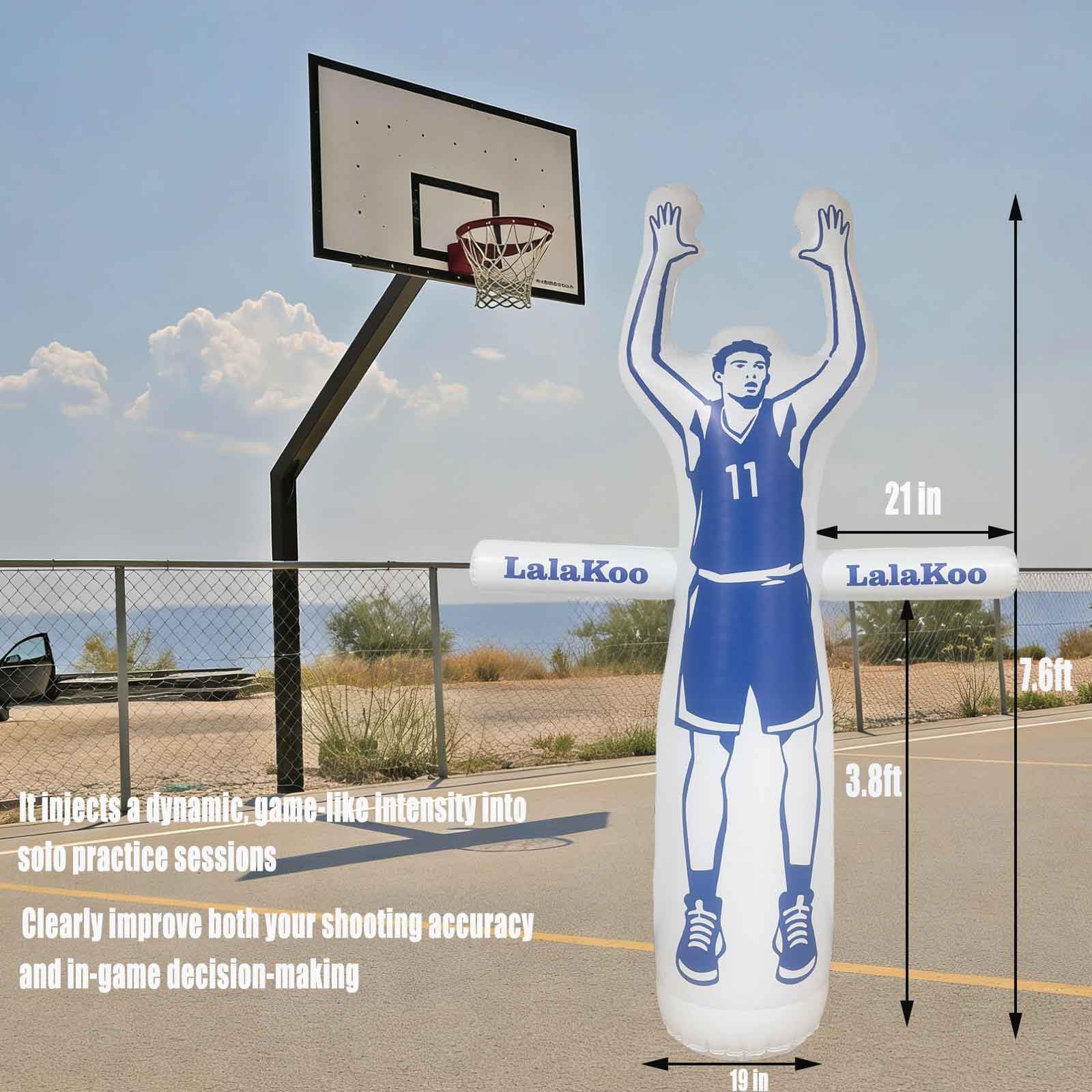 Maniquí inflable de baloncesto para entrenamiento de baloncesto, maniquí de entrenamiento laxo para practicar con bomba de aire, ayuda fácil para el movimiento