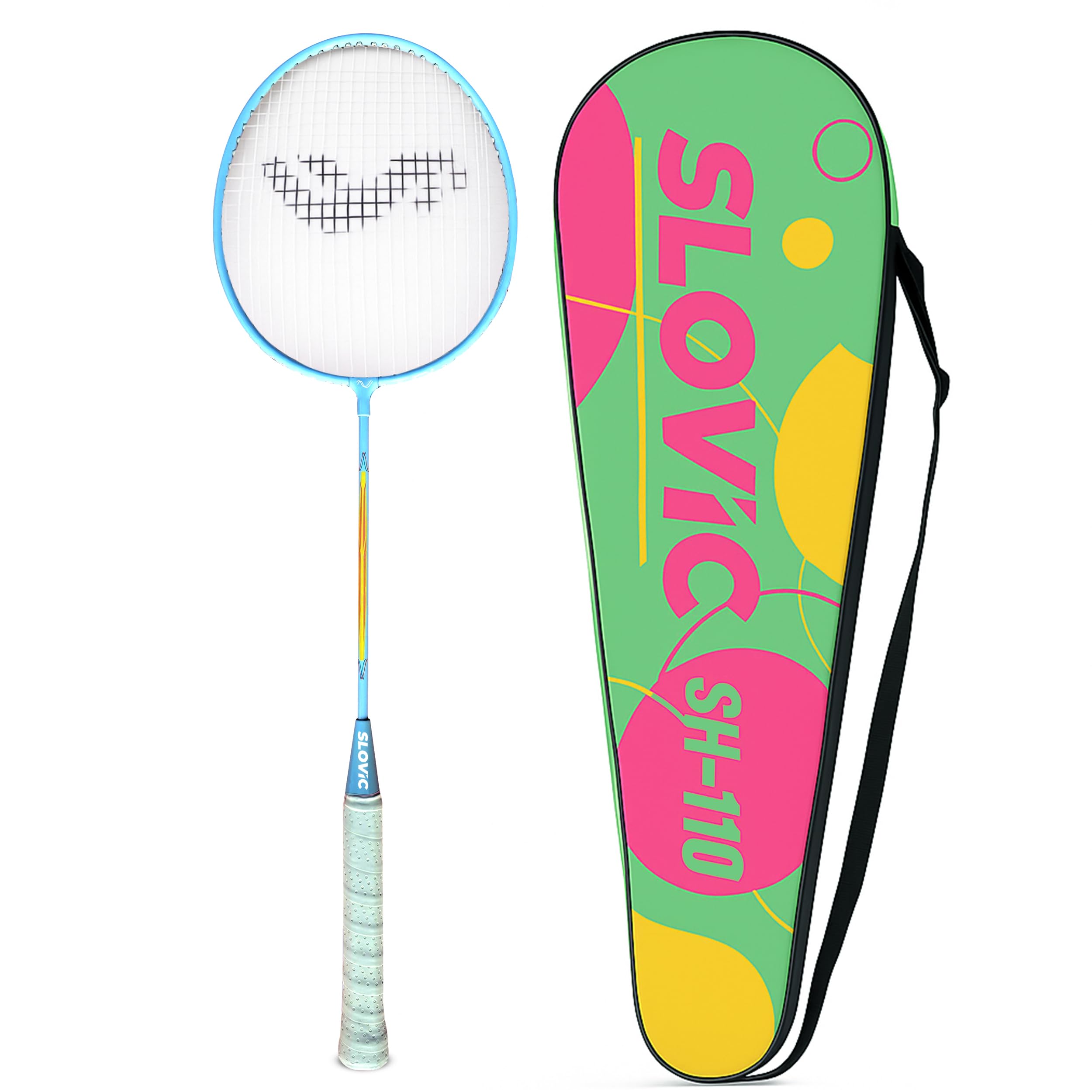 Slovic Badminton Racket for Men & Women | Lightweight Racket with Nylon String Net & Cover | Ergonomic Handle with G3 Size Grip | Badminton Racket Ideal for Beginners & Intermediates | Red-picture-38