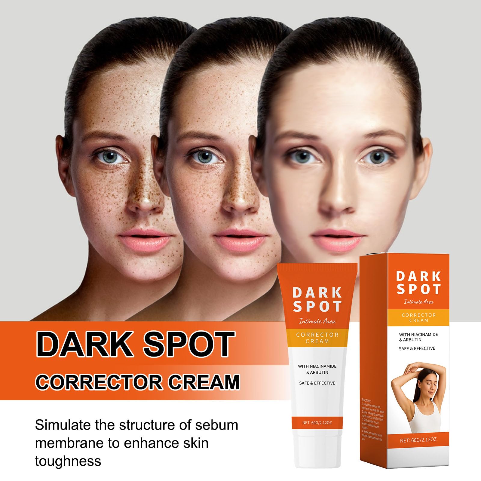 Dark Spot Corrector for Face and Body, Intimate Areas Spot Cream with Niacinamide, Dark Spot Remover for Face - Image 2