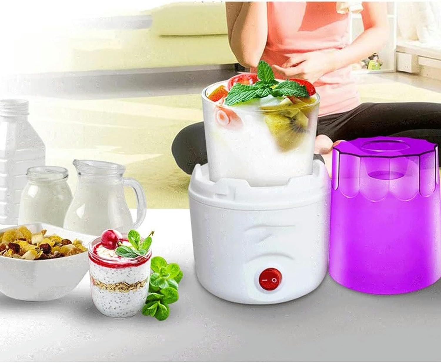 Cute Mini Small Capacity Yogurt Machine Home Glass Liner Homemade Rice Wine Machine Natto Fermentation Machine