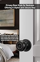 Vista 2 de Goldenwarm - Perillas interiores de puerta de bronce aceitado, perillas para puerta de dormitorio, pomo de puerta de bronce con privacidad, perilla