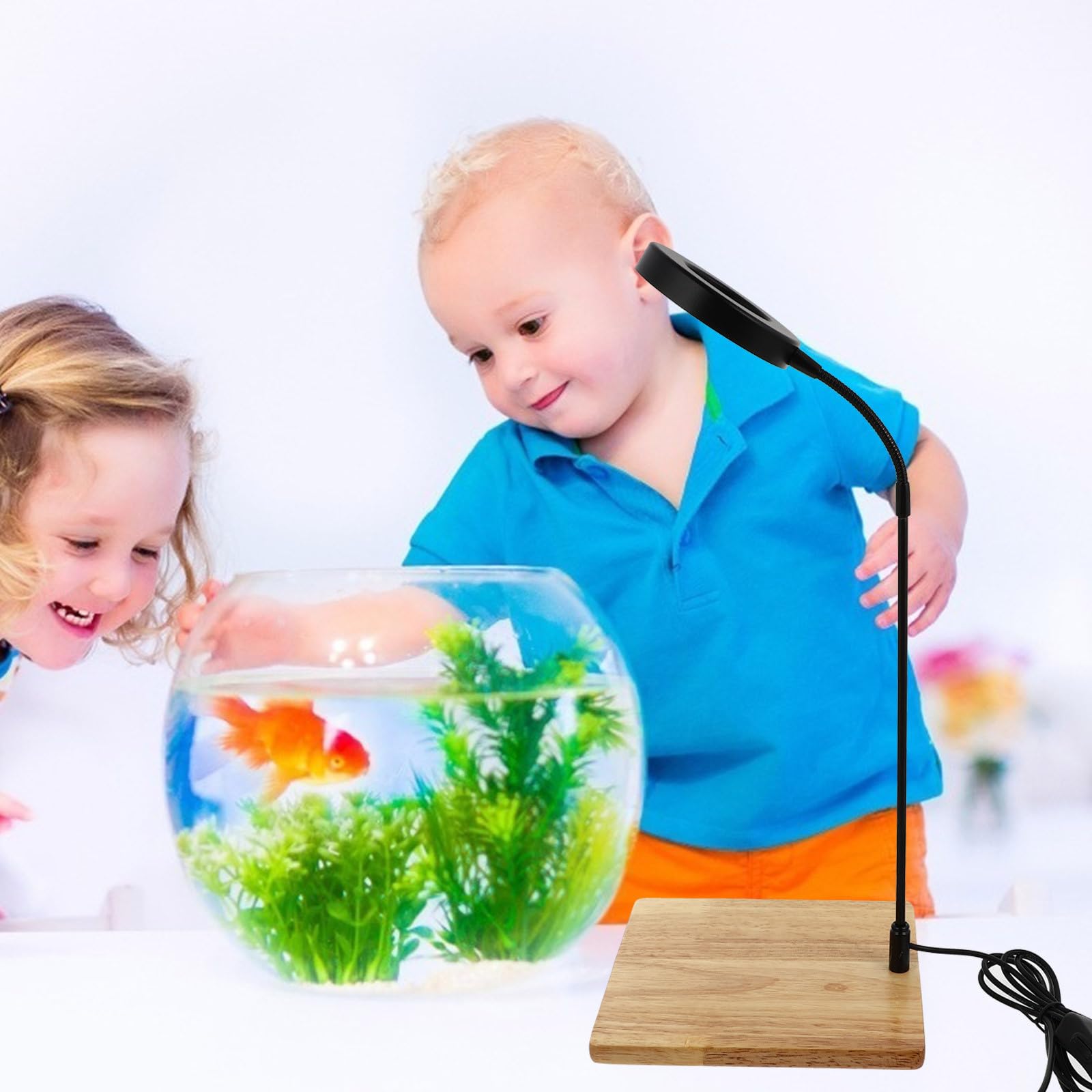 Lámpara LED para Acuario 5v2a de Aleación de Aluminio y Madera