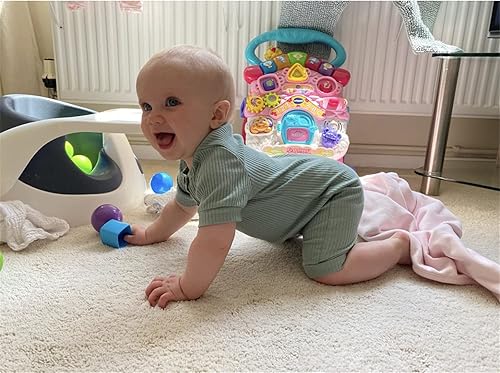 Miniatura 4 de Conjunto de 2 mamelucos sólidos de manga cortalarga de una pieza para bebé niño y niña
