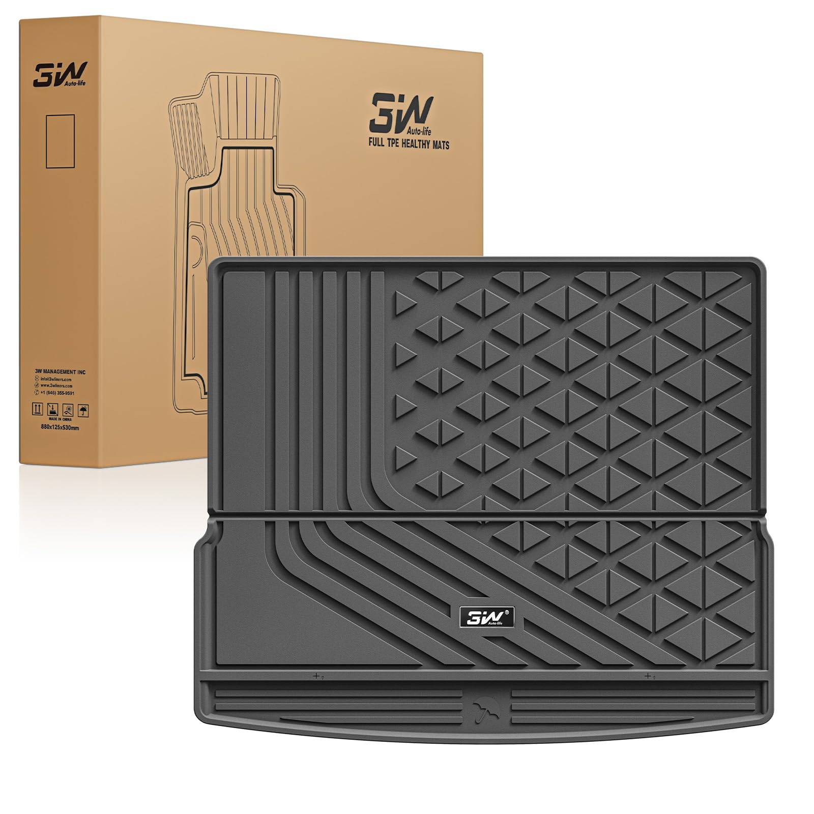 3W Alfombrilla Maletero de para BMW X1 U11 2023-2025 2026 xDrive25e Híbrido de Gasolina & IX1 U11, Thorex™ Alfombrillas Maletero de Coche para Todo Tipo de Clima Juego Completo de Coche