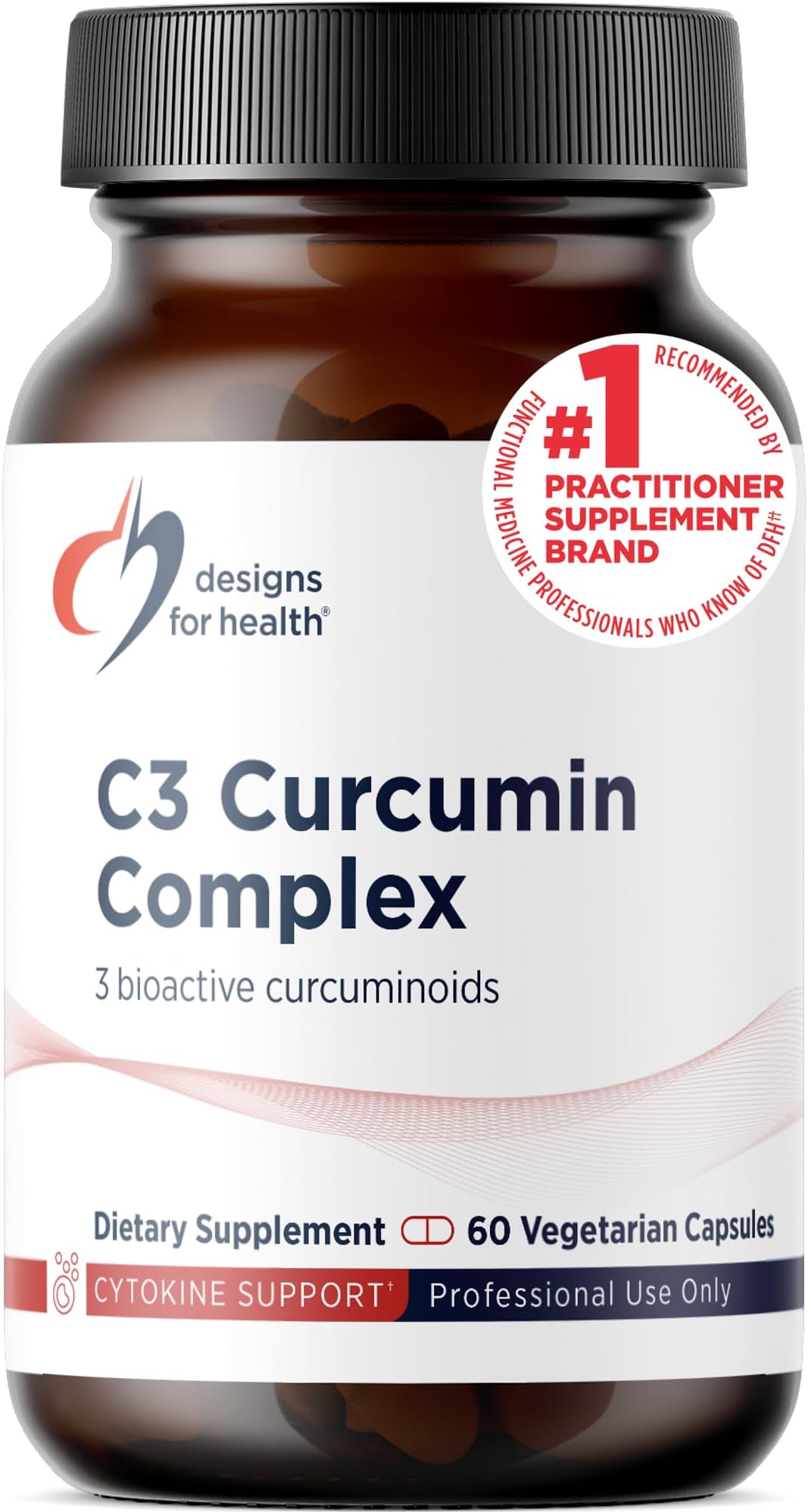 C3 Curcumin Complex - Highly Bioavailable Curcuminoid Turmeric Supplement, 400mg with 3 Bioactive Curcuminoids - Non-GMO, Gluten-Free + Vegetarian (60 Capsules)