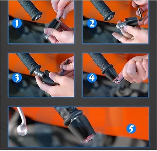 Miniatura 4 de Contrapeso para Suzuki DL1000 DL 1000 VSTROM V Strom 2002-2016 2015 2014 2013 2012 Manillar de la motocicleta Agarraderas Manillar Tapas Extremo