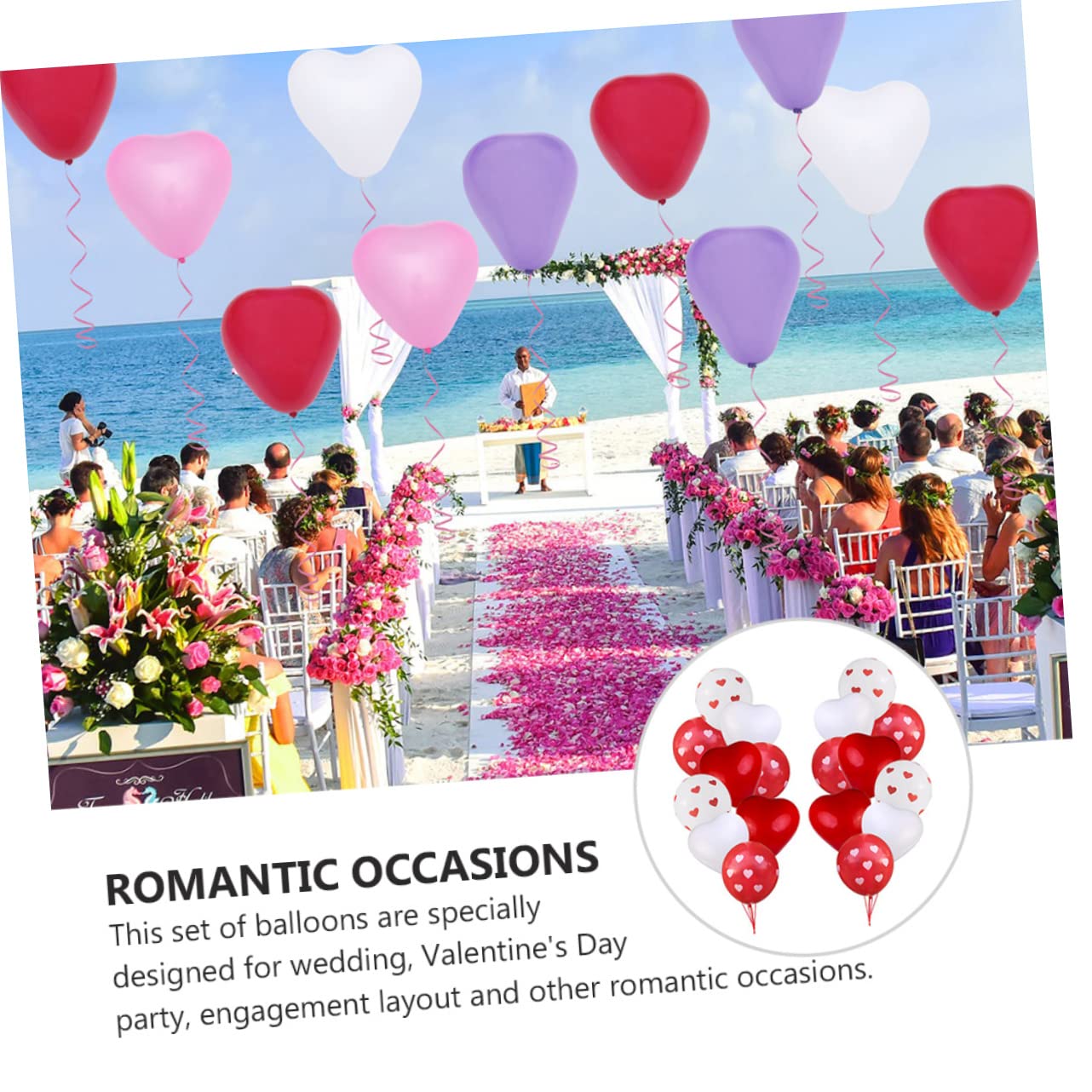 Ciieeo 3juegos Globos De Corazón Rojos y Para Decoración De San Valentín Fiesta De Boda y Aniversarios Suministros Románticos Para Celebraciones