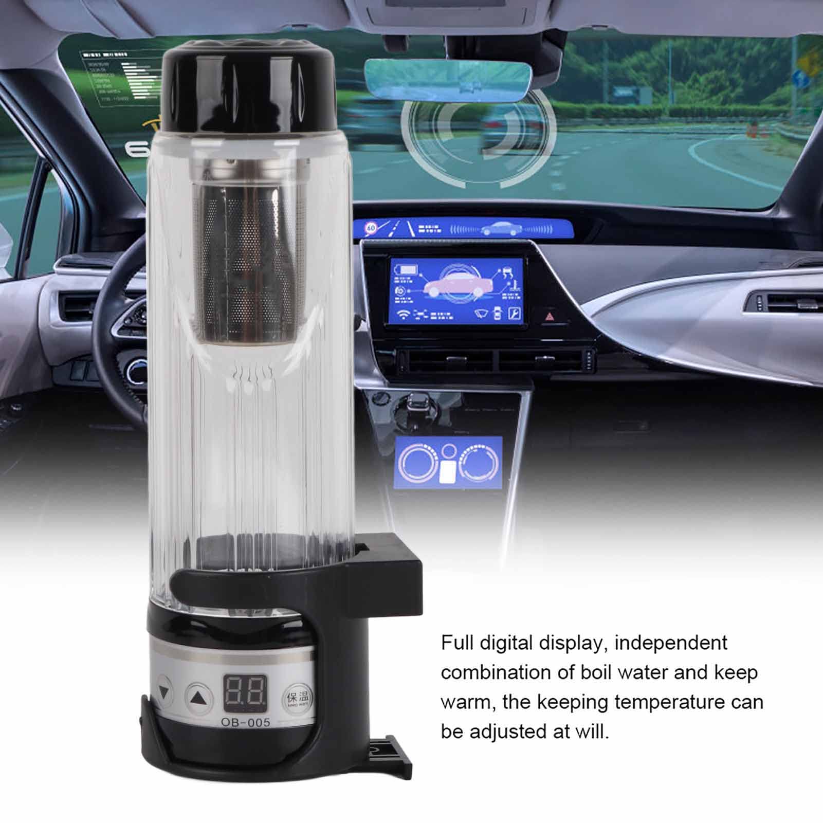 Hervidor de Agua para Coche, Calentador de Botellas para Coche, para Coche, Hervidor Eléctrico para Coche, Taza Calefactora para Coche, 12 V/24 V, 95 W, 420 Ml, Taza