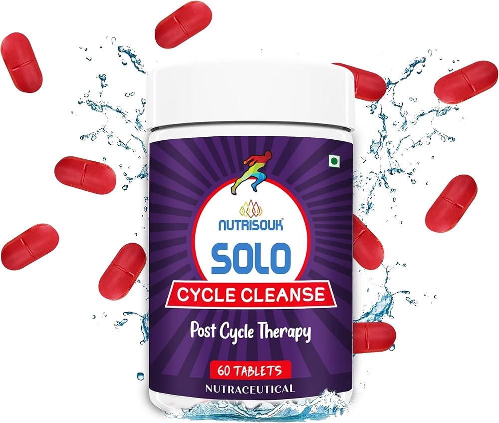 NUTRISOUK Solo Cycle cleanse PCT Post Cycle Therapy for Detoxification All-in-1 Detox Supplement With Estragon Blocker Testosterone Booster & Muscle Growth maintainence Supplement for Men (60 Tablets) : Amazon.in: Health & Personal