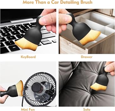 Car Interior Cleaning Brush Car Duster Interior with Ultra Soft Bristles