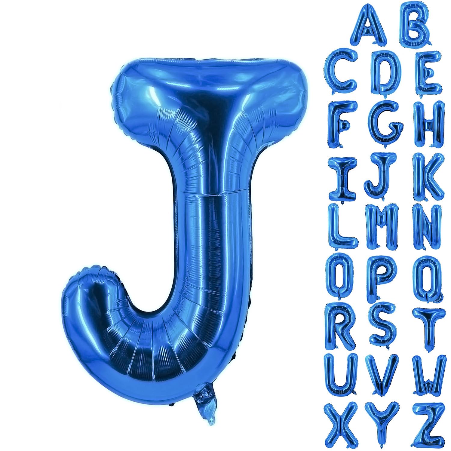 Letter Balloons 40 Inch Blue Giant Alphabet Balloons Letter J