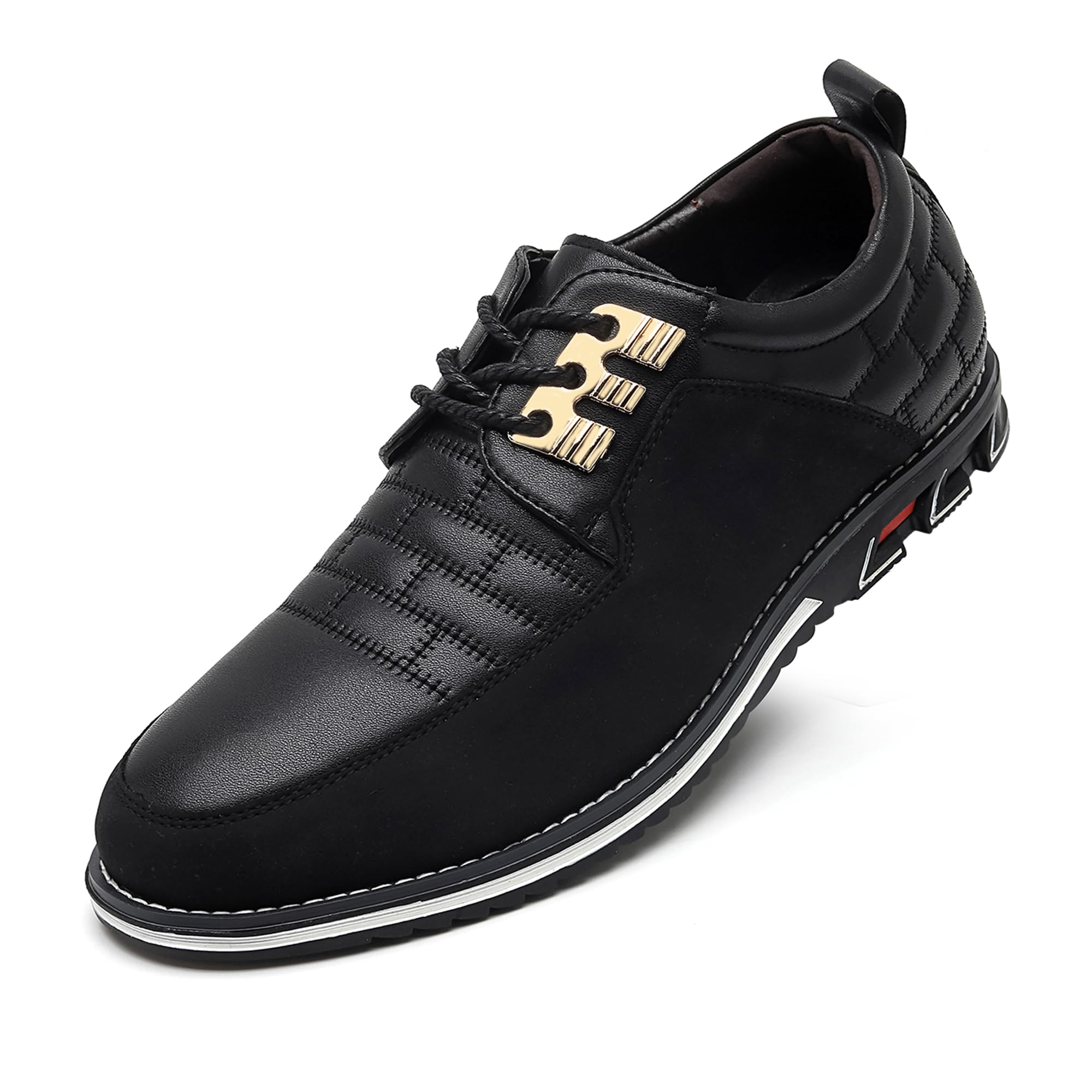 HLLQ Men's Modern Oxford Leather Fashion Sneakers Daily Walking Shoes Business Office Party Prom Dress Shoes Size 7-15