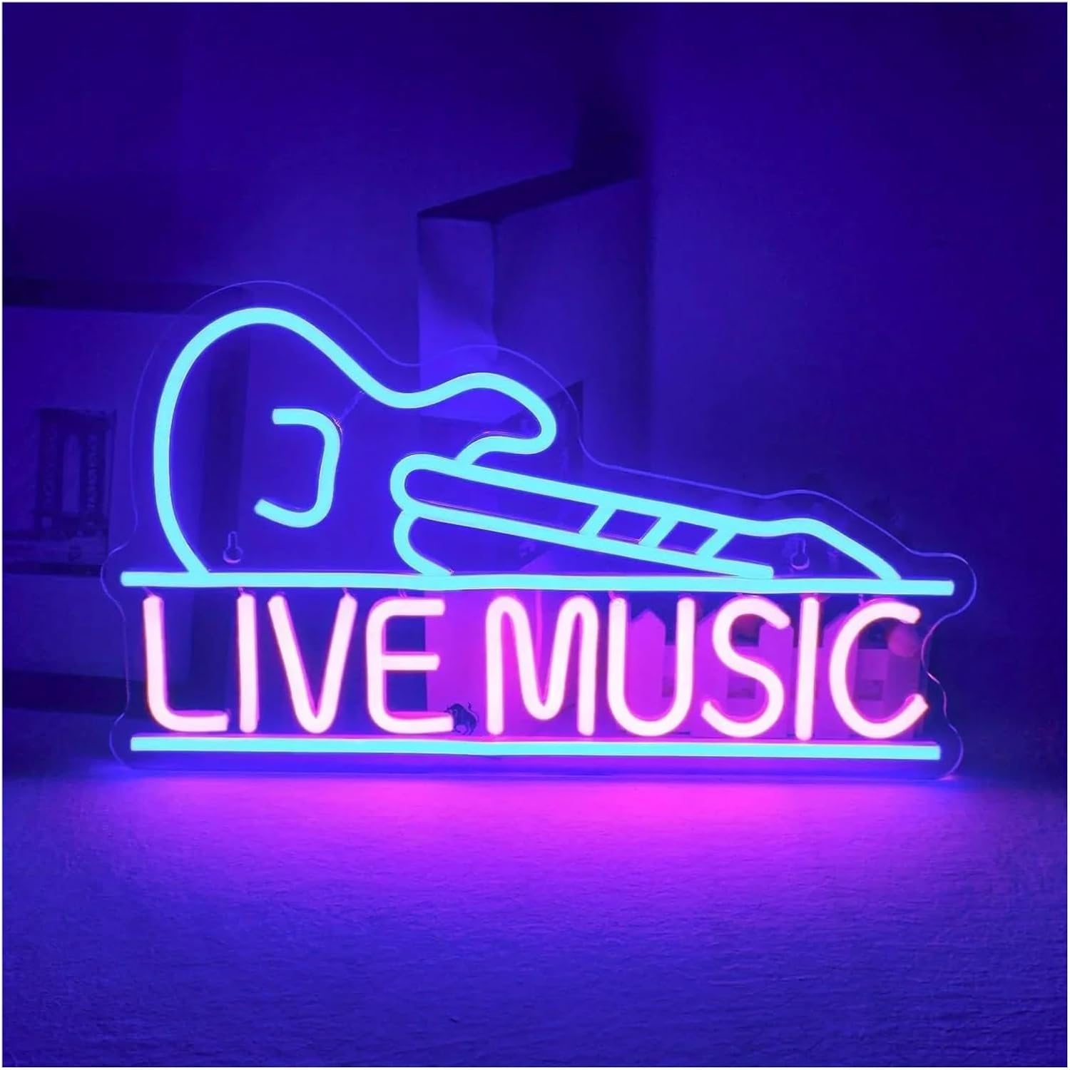 ネオンサイン LED &#34;Live Music&#34;USB電源ネオンサイン 室内装飾 ホームバー クラブ KTV パーティ