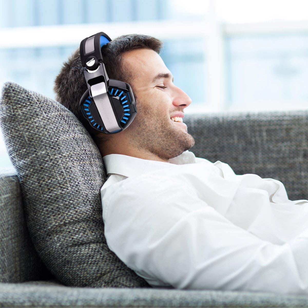 New Xbox One Headset MFEEL Gaming Headset with Mic for PC, PS4,Xbox one S Laptop Phone - Noise lsolating Volume Control LED Light (GM-2-BB)